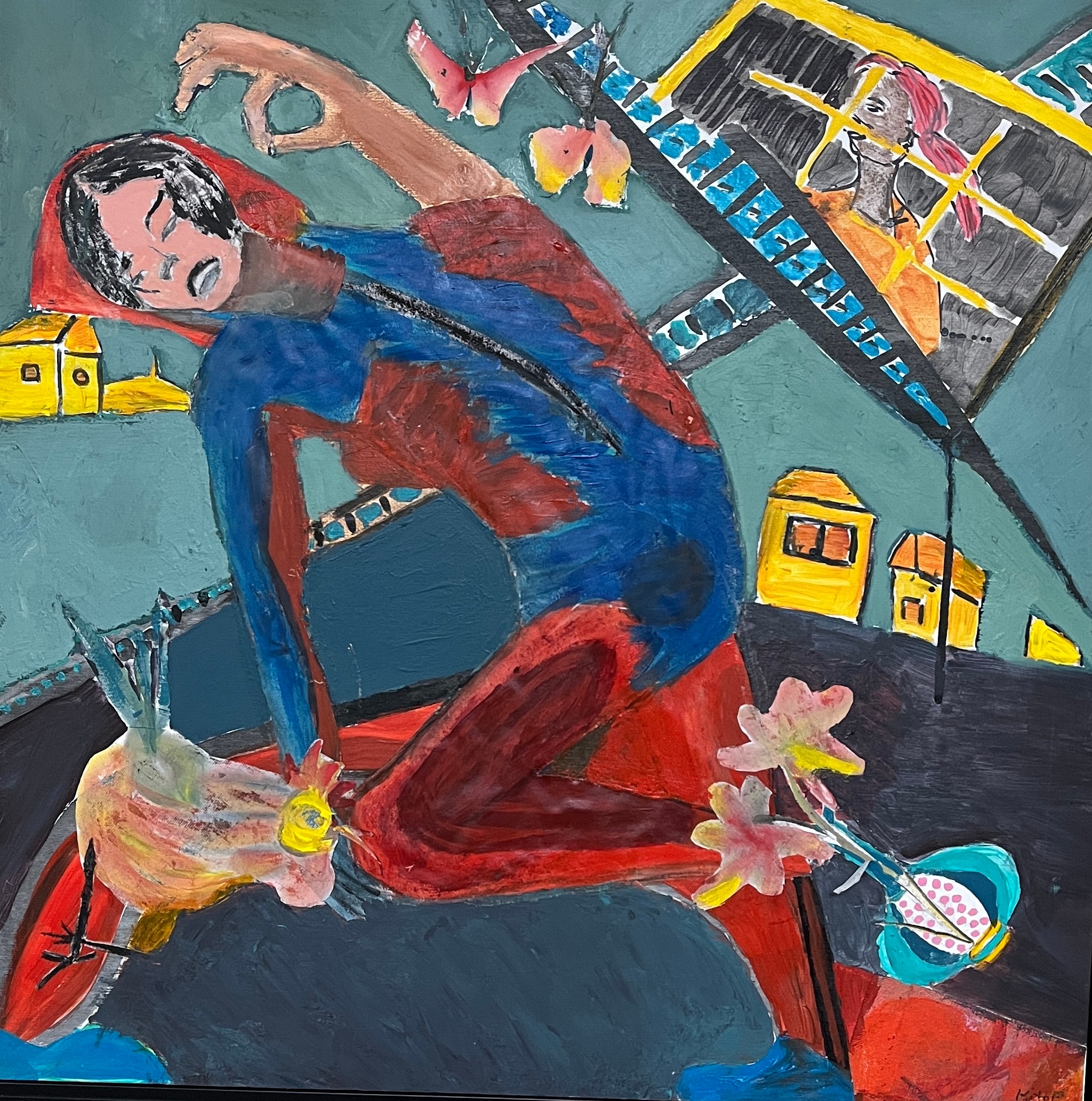 Karma Kitaj encaustic painting
