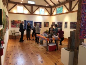 Reception at Crowell Gallery, Moore Free Library, Newfane, VT — June 2023